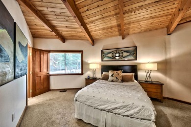 Located on a flat lot that slopes gently down to the 14th on Tahoe Donner Golf Course in California - for sale on GolfHomes.com, golf home, golf lot