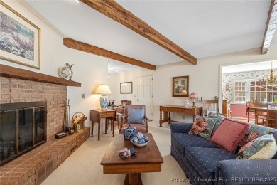 Say *Welcome Home* to this adorable English cottage-style home on Carolina Trace Country Club in North Carolina - for sale on GolfHomes.com, golf home, golf lot