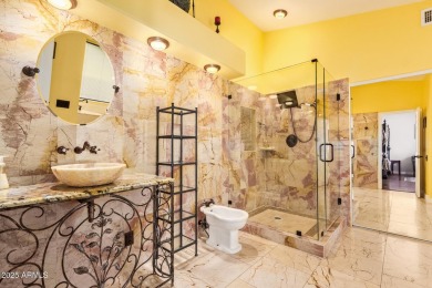 Welcome to this stunning Tuscan-style home on a premium lot with on The Legend at Arrowhead in Arizona - for sale on GolfHomes.com, golf home, golf lot