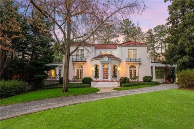 This stunning Mediterranean-style estate exudes timeless on Bobby Jones Golf Club in Georgia - for sale on GolfHomes.com, golf home, golf lot