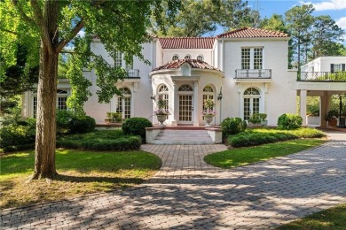 This stunning Mediterranean-style estate exudes timeless on Bobby Jones Golf Club in Georgia - for sale on GolfHomes.com, golf home, golf lot