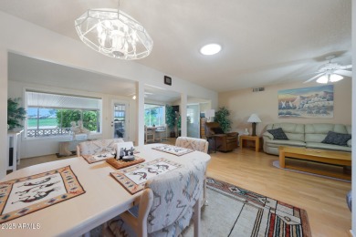 Stop By And View This Expanded Coconino Model Home On Hole on Sun City Lakes West and East in Arizona - for sale on GolfHomes.com, golf home, golf lot