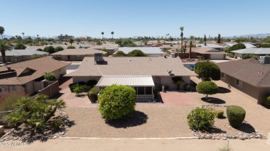 Stop By And View This Expanded Coconino Model Home On Hole on Sun City Lakes West and East in Arizona - for sale on GolfHomes.com, golf home, golf lot