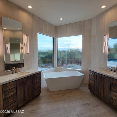 Recently completed new construction overlooking the 17th green on The Gallery Golf Club in Arizona - for sale on GolfHomes.com, golf home, golf lot