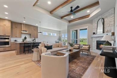 This beautifully designed modern farmhouse backs up to the golf on Falcon Crest Golf Club in Idaho - for sale on GolfHomes.com, golf home, golf lot