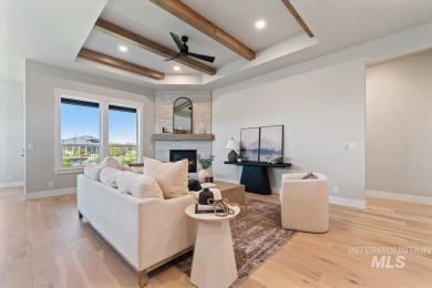 This beautifully designed modern farmhouse backs up to the golf on Falcon Crest Golf Club in Idaho - for sale on GolfHomes.com, golf home, golf lot