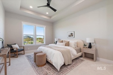 This beautifully designed modern farmhouse backs up to the golf on Falcon Crest Golf Club in Idaho - for sale on GolfHomes.com, golf home, golf lot