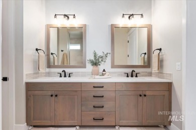This beautifully designed modern farmhouse backs up to the golf on Falcon Crest Golf Club in Idaho - for sale on GolfHomes.com, golf home, golf lot