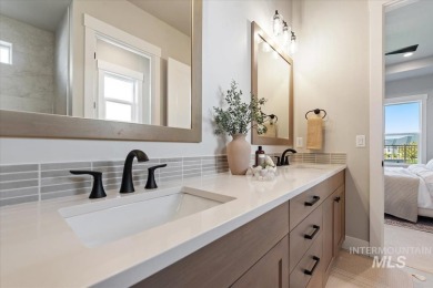 This beautifully designed modern farmhouse backs up to the golf on Falcon Crest Golf Club in Idaho - for sale on GolfHomes.com, golf home, golf lot