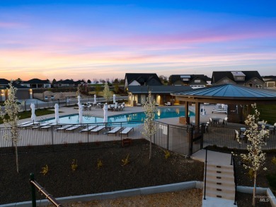 This beautifully designed modern farmhouse backs up to the golf on Falcon Crest Golf Club in Idaho - for sale on GolfHomes.com, golf home, golf lot