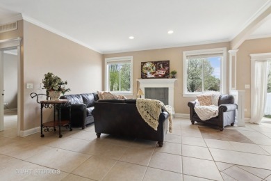This very spacious 5-bedroom home, situated on a premium, fenced on Carillon Lakes 3 Hole Course in Illinois - for sale on GolfHomes.com, golf home, golf lot