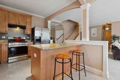 This very spacious 5-bedroom home, situated on a premium, fenced on Carillon Lakes 3 Hole Course in Illinois - for sale on GolfHomes.com, golf home, golf lot