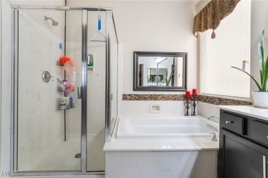Paid-off solar panels and a prime corner lot with an expansive on Rhodes Ranch Golf Club in Nevada - for sale on GolfHomes.com, golf home, golf lot