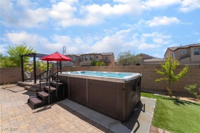 Paid-off solar panels and a prime corner lot with an expansive on Rhodes Ranch Golf Club in Nevada - for sale on GolfHomes.com, golf home, golf lot
