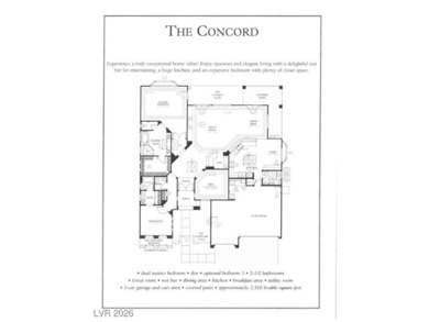 Popular Concord Model in Sun City Anthem! Offering approx. 2,576 on Revere Golf Club in Nevada - for sale on GolfHomes.com, golf home, golf lot