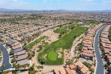 Paid-off solar panels and a prime corner lot with an expansive on Rhodes Ranch Golf Club in Nevada - for sale on GolfHomes.com, golf home, golf lot
