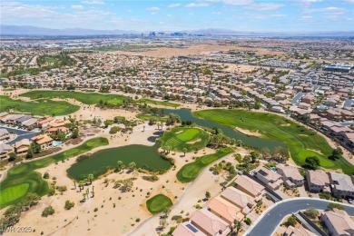 Paid-off solar panels and a prime corner lot with an expansive on Rhodes Ranch Golf Club in Nevada - for sale on GolfHomes.com, golf home, golf lot