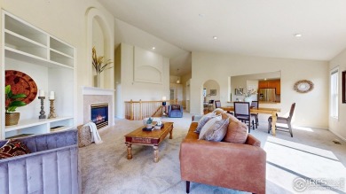 Prepare to be captivated by the allure of this stunning patio on Highland Meadows Golf Course in Colorado - for sale on GolfHomes.com, golf home, golf lot