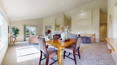 Prepare to be captivated by the allure of this stunning patio on Highland Meadows Golf Course in Colorado - for sale on GolfHomes.com, golf home, golf lot