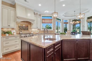 Boasting expansive golf views of the famed North Course at on Berkeley Hall Golf Club in South Carolina - for sale on GolfHomes.com, golf home, golf lot