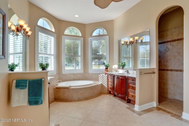 Discover luxury living in this meticulously maintained 3-bedroom on King and Bear Golf Course/World Golf Village in Florida - for sale on GolfHomes.com, golf home, golf lot