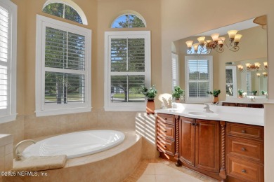 Discover luxury living in this meticulously maintained 3-bedroom on King and Bear Golf Course/World Golf Village in Florida - for sale on GolfHomes.com, golf home, golf lot