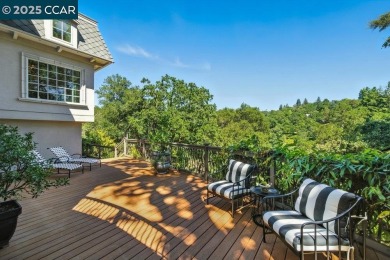 Perched above the 5th Fairway of Orinda Country Club, this on Orinda Country Club in California - for sale on GolfHomes.com, golf home, golf lot