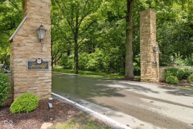 Nestled on the tranquil shores of a private lake, this elegant on Foxcliff Golf Club in Indiana - for sale on GolfHomes.com, golf home, golf lot