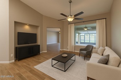 Experience refined desert living on the 13th fairway of Desert on Desert Trails in Arizona - for sale on GolfHomes.com, golf home, golf lot