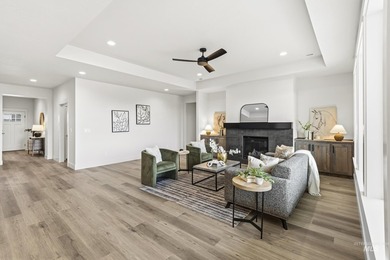 Thoughtfully designed single-level floor plan offers 3 bedrooms on Hunters Point Golf Club in Idaho - for sale on GolfHomes.com, golf home, golf lot