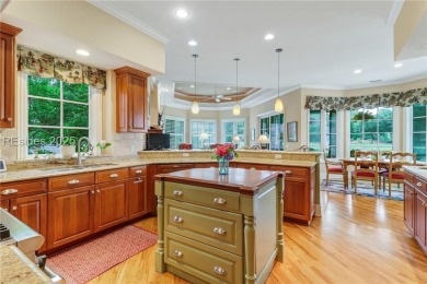 Custom Belfair home on Cumberland Dr with lagoon to golf course on Belfair Golf Club in South Carolina - for sale on GolfHomes.com, golf home, golf lot