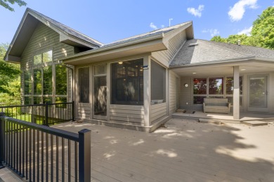 Custom-designed cedar home on over 7.5 acres with 600' of on Bear Lake Highlands Golf Course in Michigan - for sale on GolfHomes.com, golf home, golf lot