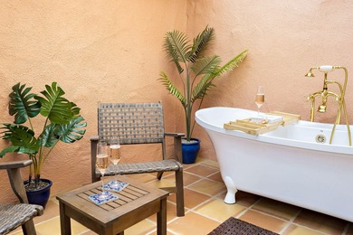 Welcome to your Spanish-inspired desert retreat in the heart of on Monterey Country Club in California - for sale on GolfHomes.com, golf home, golf lot