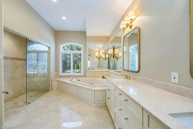 This extraordinary residence offers stunning lake and on Bentley Village Golf Course in Florida - for sale on GolfHomes.com, golf home, golf lot