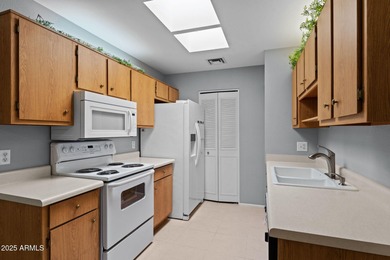 NEW A/C 2024, NEW W/D 2024, NEW FRIDGE 2024! This charming 1-bed on Sun Village Golf Course in Arizona - for sale on GolfHomes.com, golf home, golf lot