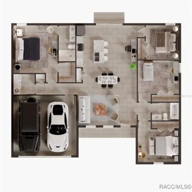 2025 Elegant move in ready home!t New Construction 4 bed/2 bath on Citrus Springs Country Club in Florida - for sale on GolfHomes.com, golf home, golf lot