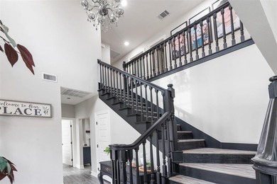 Colonial house adjacent to the golf course with lake view and on Cedar Creek Country Club in Texas - for sale on GolfHomes.com, golf home, golf lot