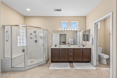 Lovely Stonecrest retreat with HEATED POOL & SPA w/pop ups for on Desert Springs Golf Course in Arizona - for sale on GolfHomes.com, golf home, golf lot