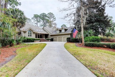 Exceptional Long Cove residence nestled on a private street with on Long Cove Club in South Carolina - for sale on GolfHomes.com, golf home, golf lot
