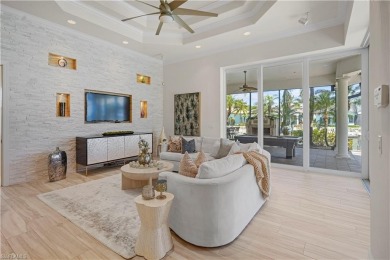 Sun-Soaked Sophistication on the Shores of Miromar Lakes! Tucked on Miromar Lakes Golf Club in Florida - for sale on GolfHomes.com, golf home, golf lot
