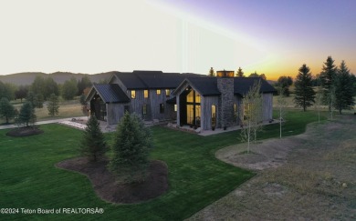 The stunning architecture of this newly constructed ultimate on Teton Springs Resort and Club in Idaho - for sale on GolfHomes.com, golf home, golf lot