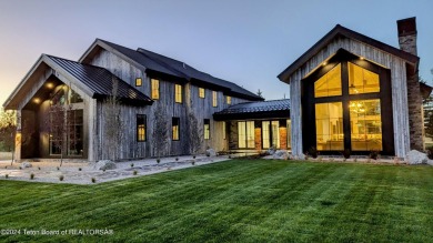 The stunning architecture of this newly constructed ultimate on Teton Springs Resort and Club in Idaho - for sale on GolfHomes.com, golf home, golf lot