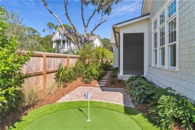 With grays, greens and classic cedar texture, this cottage on Frederica Golf Club in Georgia - for sale on GolfHomes.com, golf home, golf lot