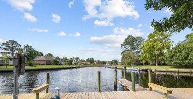 Boating enthusiasts rejoice! With deep water access just steps on Harbour Point Golf Club in North Carolina - for sale on GolfHomes.com, golf home, golf lot