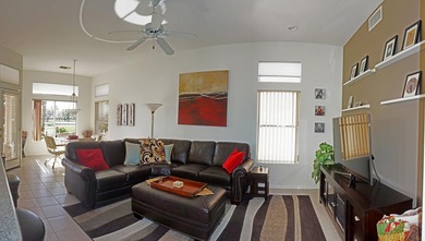 This Stunning Golf Course Emerald Model Is Perfectly Positioned on Mountain Vista Golf Course At Sun City Palm Desert in California - for sale on GolfHomes.com, golf home, golf lot