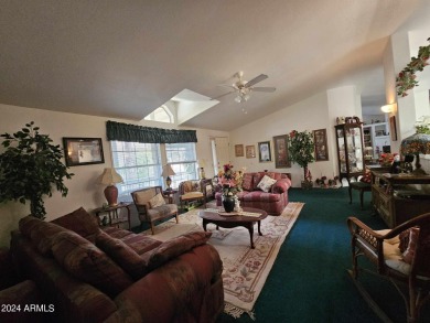 This charming 1995 Palm Harbor home, located in the vibrant 55+ on Pine Shadows Golf Course in Arizona - for sale on GolfHomes.com, golf home, golf lot