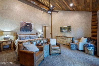 MAGNIFICENT, TURN-KEY FURNISHED FULL LOG CABIN, BACKING NATIONAL on Torreon Golf Club in Arizona - for sale on GolfHomes.com, golf home, golf lot