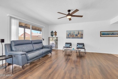 Imagine peaceful mornings on your wrap-around patio, surrounded on Sun Lakes Country Club in Arizona - for sale on GolfHomes.com, golf home, golf lot