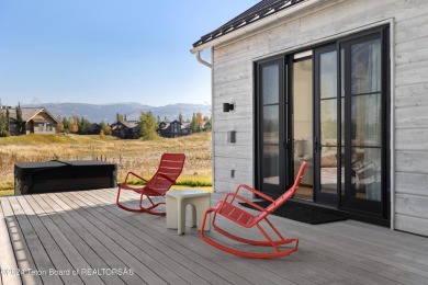 Stunning 4 bed, 4.5 bath Tributary Cabin with pond & Teton on Huntsman Springs Golf Club in Idaho - for sale on GolfHomes.com, golf home, golf lot