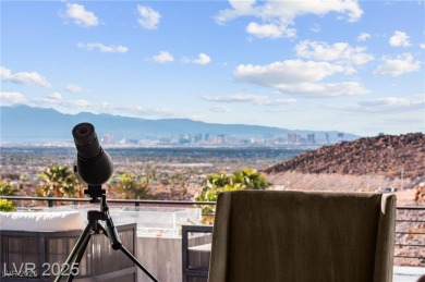 Stunning Strip and mountain views set the stage for luxury on Dragon Ridge Country Club in Nevada - for sale on GolfHomes.com, golf home, golf lot